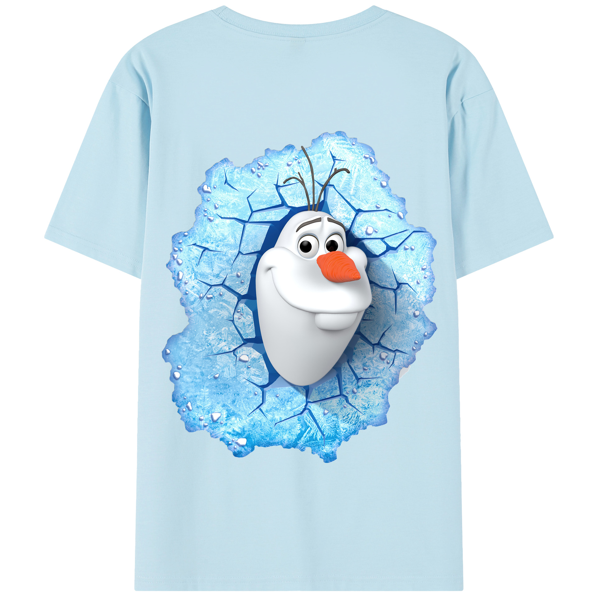 （画像用） アナと雪の女王 アンナ エルサ Frozen Anna Elsa 綿100％半袖Tシャツ（背面プリント）
